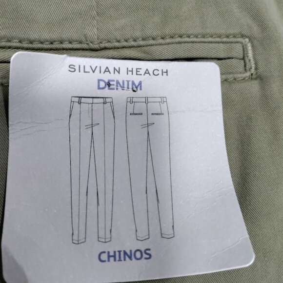 Silvian Heach Denim Olive Green Slim Fit Casual Preppy Chinos Jeans Size 29 NWT - Picture 6 of 12